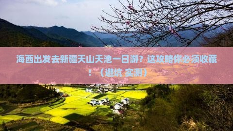 海西去新疆天山天池一日
