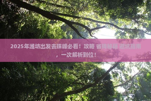 潍坊去西藏珠峰大本营必去地