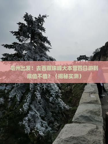 亳州去西藏珠峰大本营四日游