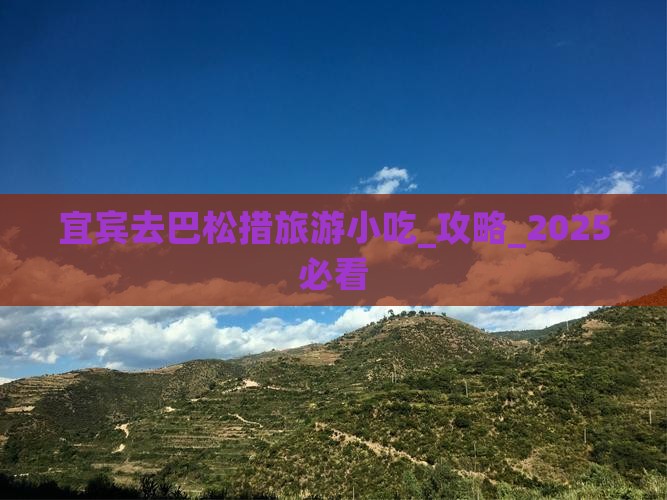 宜宾去西藏巴松措旅游小吃