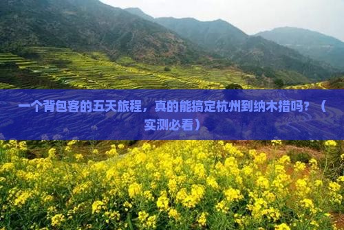 杭州到西藏纳木措五日游