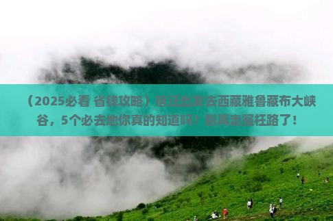 宿迁到西藏雅鲁藏布大峡谷必去地