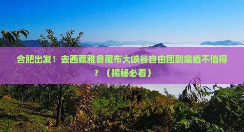 合肥去西藏雅鲁藏布大峡谷自由团