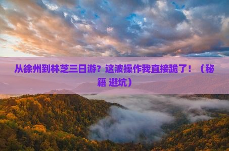 徐州到西藏林芝三日游