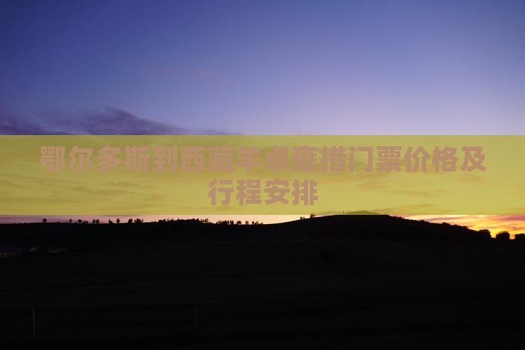 鄂尔多斯到西藏羊卓雍措门票