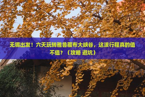 无锡去西藏雅鲁藏布大峡谷六日游