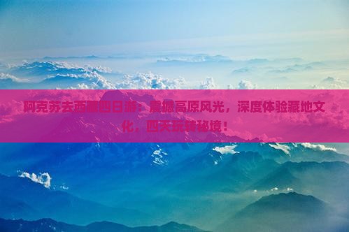 阿克苏去西藏四日游