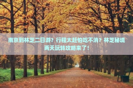 南京到西藏林芝二日游 南京到西藏林芝二日游