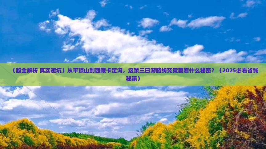 平顶山去西藏卡定沟三日游