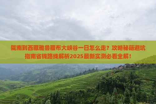 陇南到西藏雅鲁藏布大峡谷一日