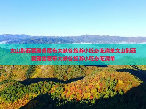 文山到西藏雅鲁藏布大峡谷旅游小吃