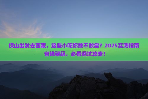 保山去西藏旅游小吃