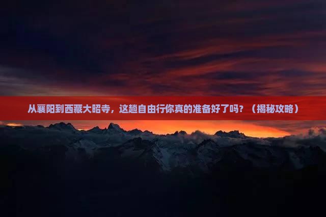 襄阳去西藏大昭寺自由行