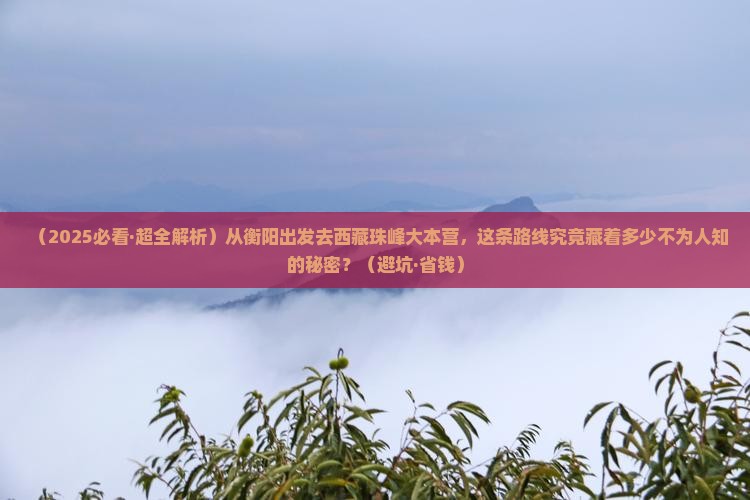 衡阳去西藏珠峰大本营旅游