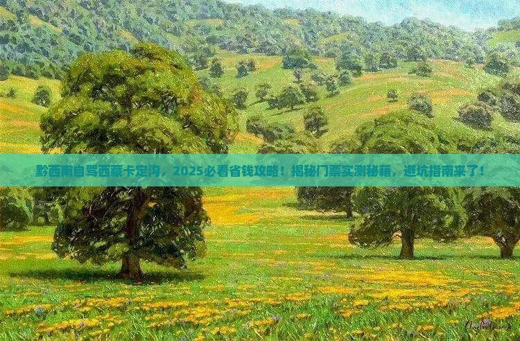黔西南到西藏卡定沟门票