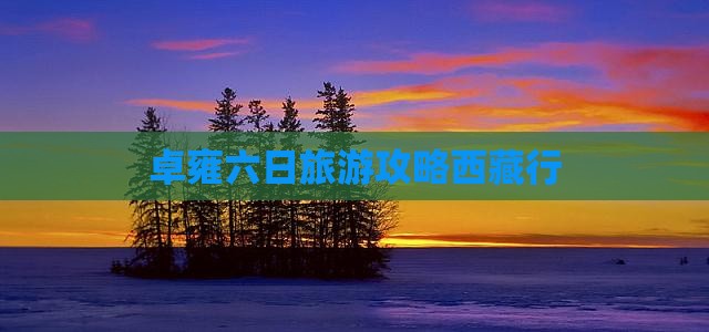 宜春去西藏羊卓雍措六日游