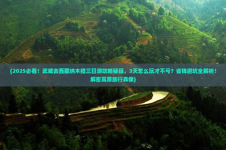 武威去西藏纳木措三日游