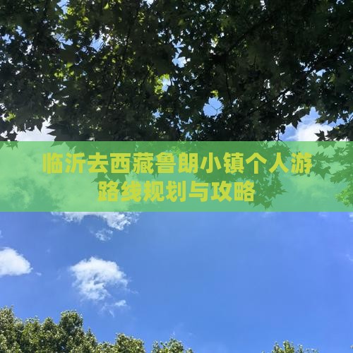 临沂去西藏鲁朗小镇个人游