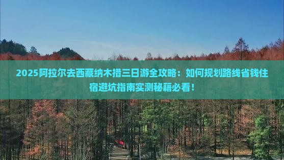 阿拉尔去西藏纳木措三日游