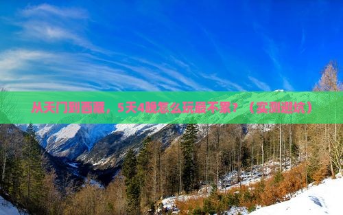 天门到西藏旅行社