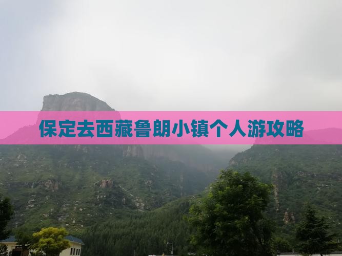保定去西藏鲁朗小镇个人游