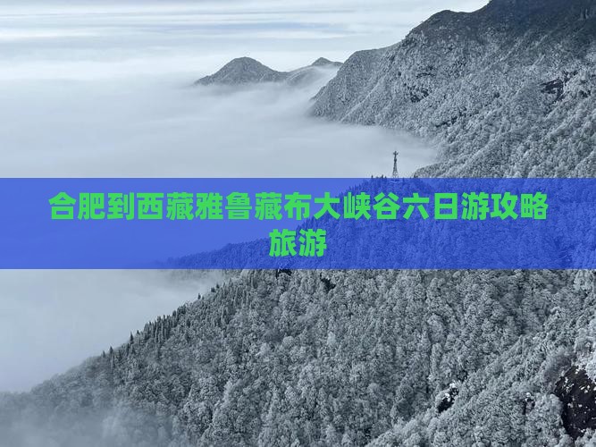 合肥到西藏雅鲁藏布大峡谷六日游