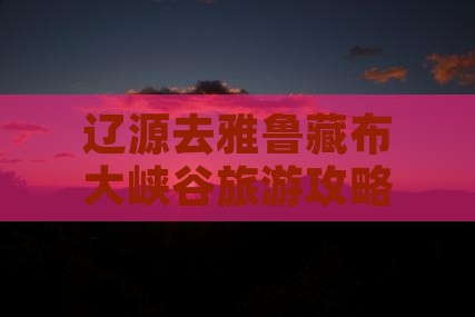 辽源去西藏雅鲁藏布大峡谷攻略