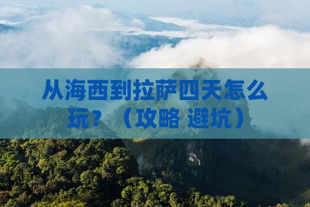 海西去西藏拉萨四日游