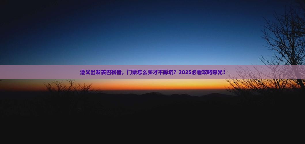 遵义去西藏巴松措门票