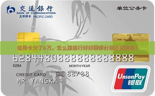 信用卡欠款6万如何协商分期还款
