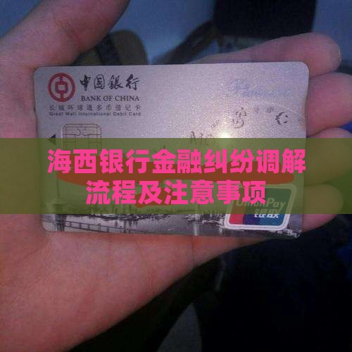 海西银行金融纠纷调解流程及注意事项
