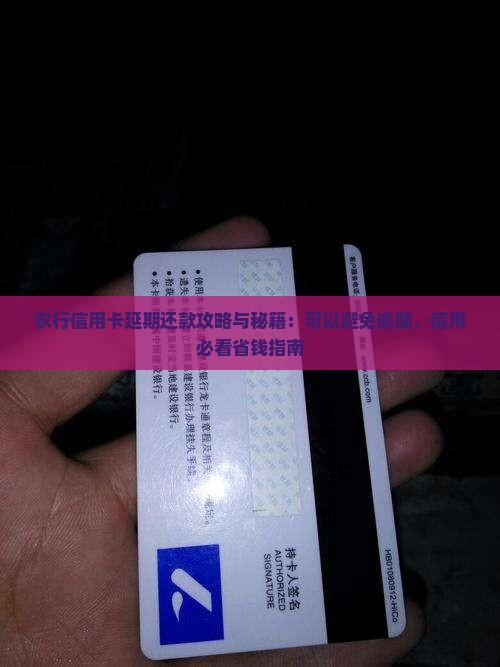 农行信用卡延期还款的方法和注意事项
