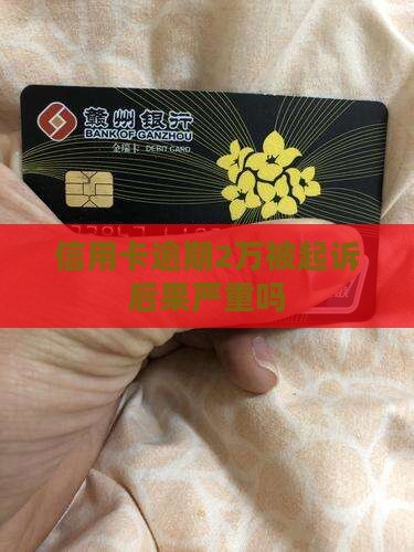 信用卡逾期2万被起诉后果严重吗