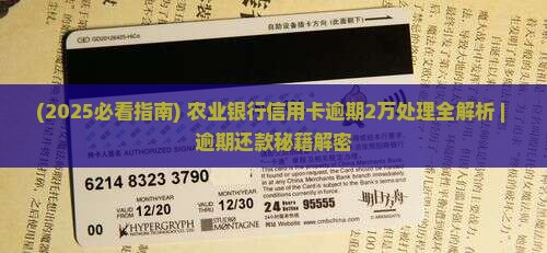农业银行信用卡逾期了2万需要怎么处理