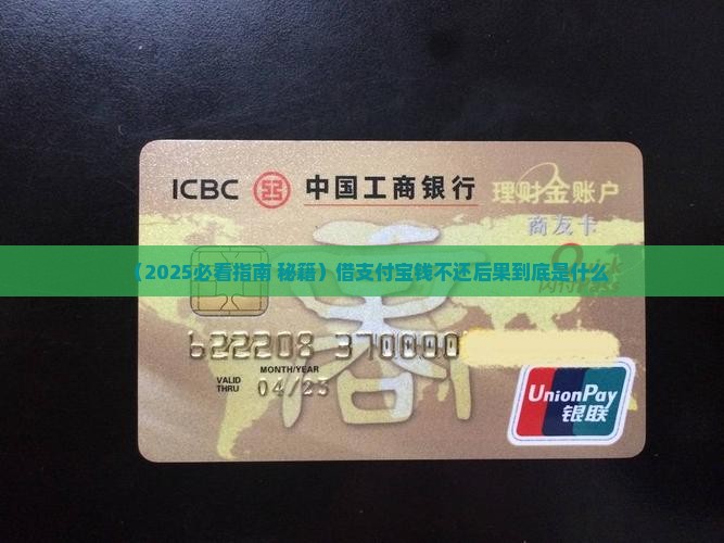 借支付宝钱不还会怎么样导致的后果是什么