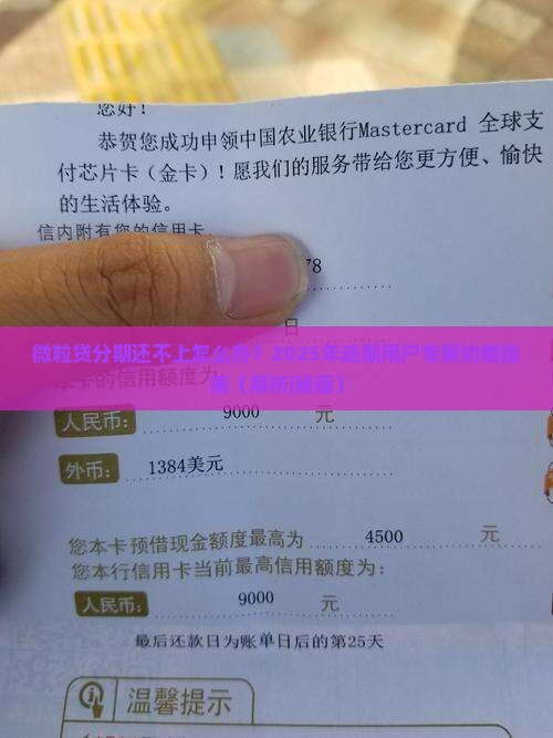 微粒贷分期还不上怎么协商