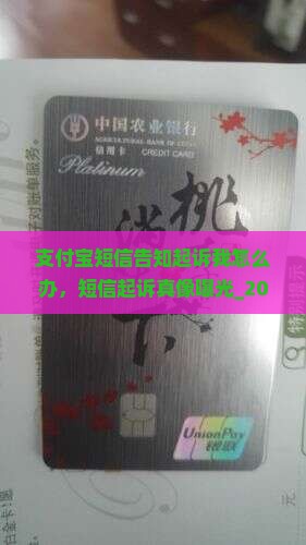 支付宝短信告知起诉我怎么办