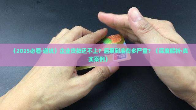 企业贷款如果还不起的话会有哪些后果