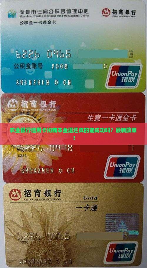 农业银行信用卡协商本金退还流程