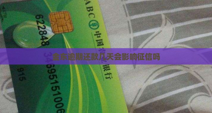 金东逾期还款几天会影响征信吗