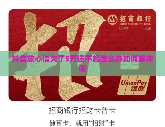 抖音放心借欠了5万还不起怎么办如何解决