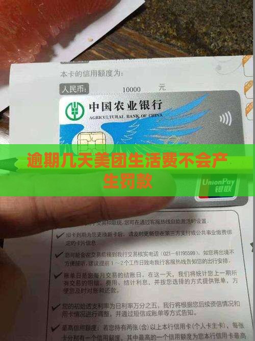 美团生活费逾期几天不会产生罚款