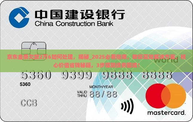 京东金条欠款2万6如何处理