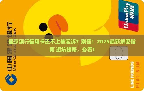 盛京银行信用卡还不上被起诉应该如何处理