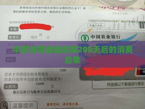 中原消费金融逾期200天后会发生什么 中原消费金融逾期200天后会发生什么