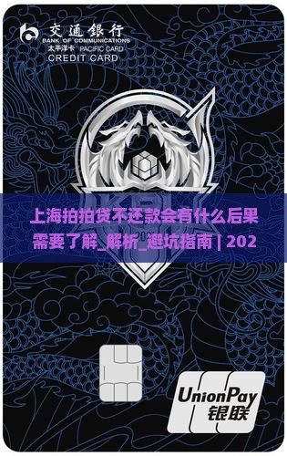 上海拍拍贷不还款会有什么后果需要了解