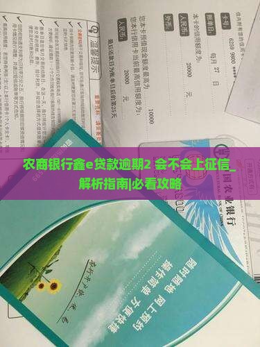 农商银行鑫e贷款逾期2会不会上征信