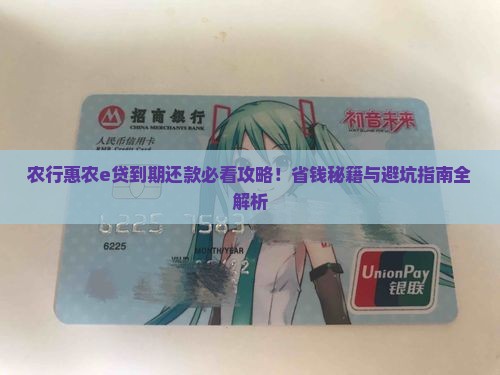 农行惠农e贷到期如何还款