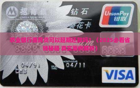 农业银行惠民贷可以延期还款吗