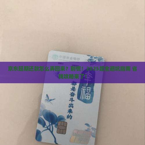 京东延期还款怎么弄回来